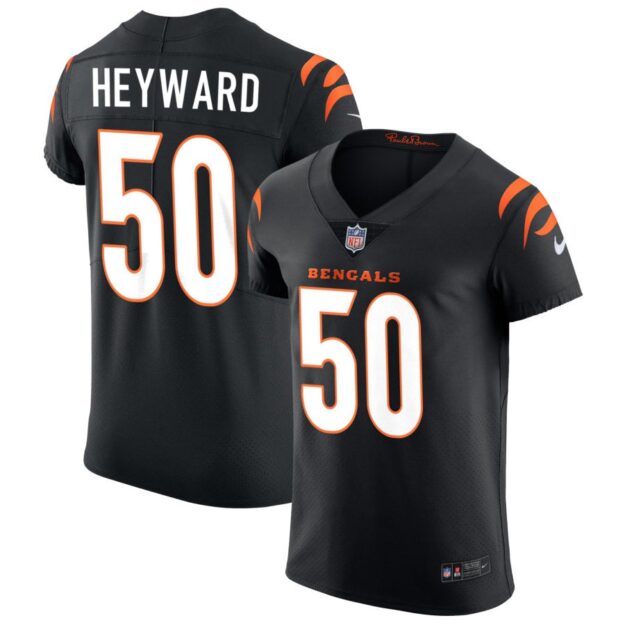 Shaka Heyward Men's Nike Black Cincinnati Bengals Vapor Elite Custom Jersey