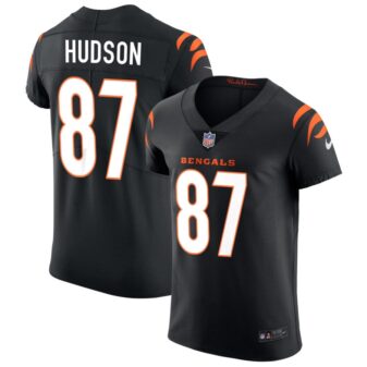 Tanner Hudson Men's Nike Black Cincinnati Bengals Vapor Elite Custom Jersey