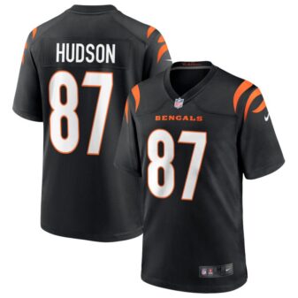 Tanner Hudson Youth Nike Black Cincinnati Bengals Logo Game Custom Jersey