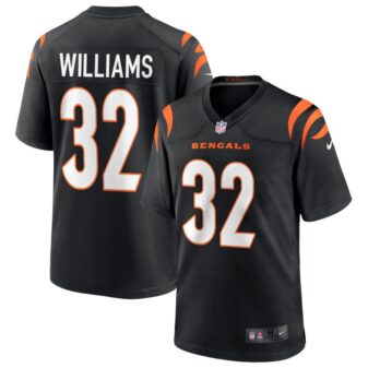 Trayveon Williams Men's Nike Black Cincinnati Bengals Game Custom Jersey