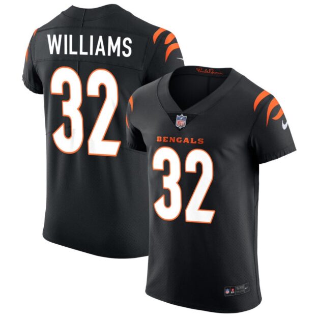 Trayveon Williams Men's Nike Black Cincinnati Bengals Vapor Elite Custom Jersey