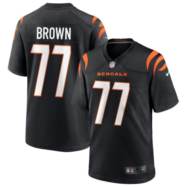 Trent Brown Men's Nike Black Cincinnati Bengals Game Custom Jersey