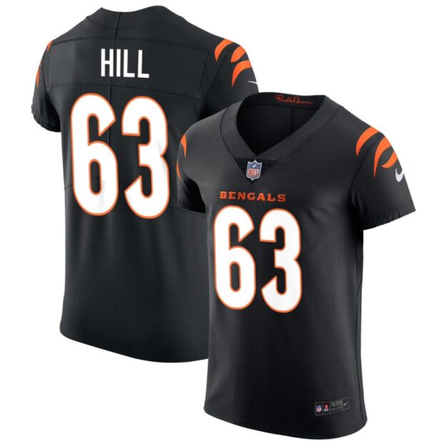 Trey Hill Men's Nike Black Cincinnati Bengals Vapor Elite Custom Jersey