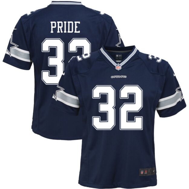 Troy Pride Youth Nike Navy Dallas Cowboys Custom Game Jersey