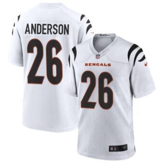 Tycen Anderson Men's Nike White Cincinnati Bengals Game Custom Jersey