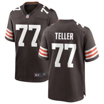 Wyatt Teller Men's Nike Cleveland Browns Brown Custom Game Jersey