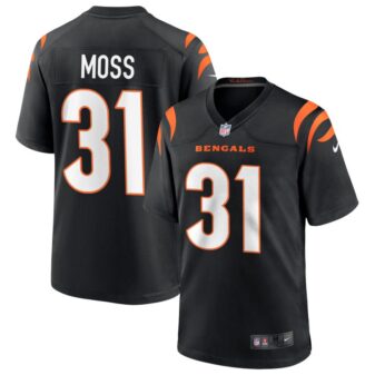 Zack Moss Men's Nike Black Cincinnati Bengals Game Custom Jersey