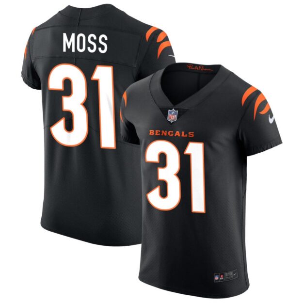 Zack Moss Men's Nike Black Cincinnati Bengals Vapor Elite Custom Jersey