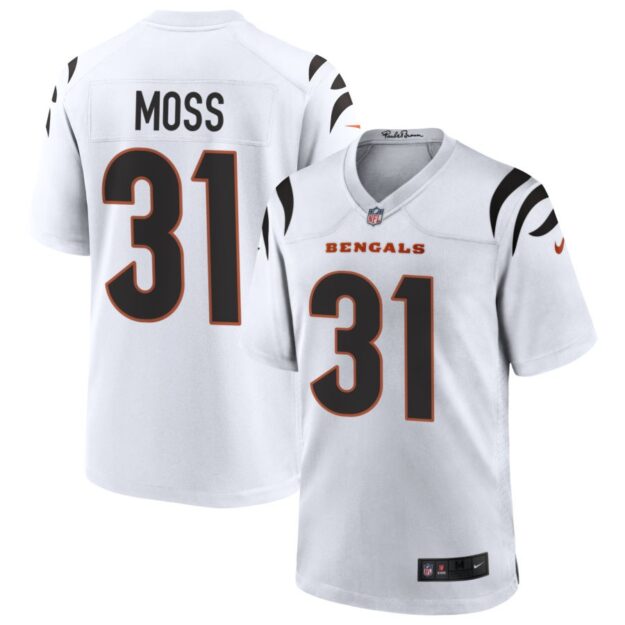 Zack Moss Men's Nike White Cincinnati Bengals Game Custom Jersey