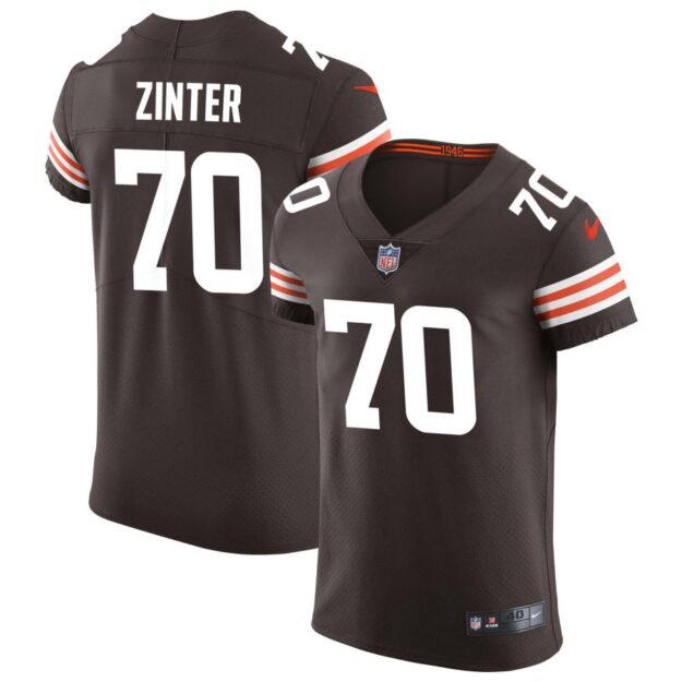 Zak Zinter Men's Nike Brown Cleveland Browns Vapor Elite Custom Jersey