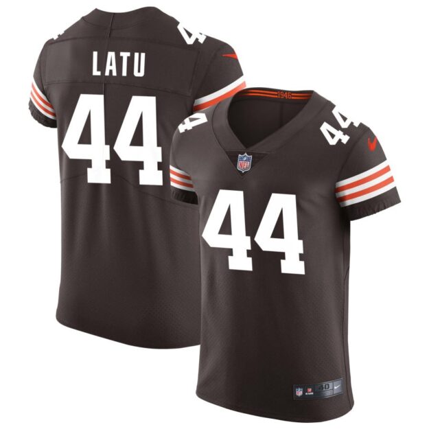 Cameron Latu Men's Nike Brown Cleveland Browns Vapor Elite Custom Jersey