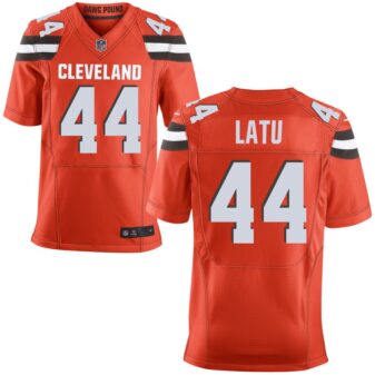 Cameron Latu Men's Nike Orange Cleveland Browns Custom Alternate Elite Jersey