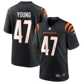 Craig Young Men's Nike Black Cincinnati Bengals Game Custom Jersey