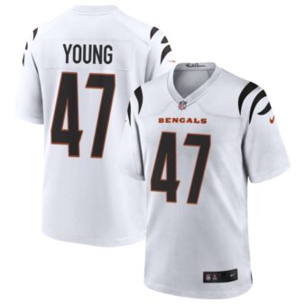 Craig Young Men's Nike White Cincinnati Bengals Game Custom Jersey