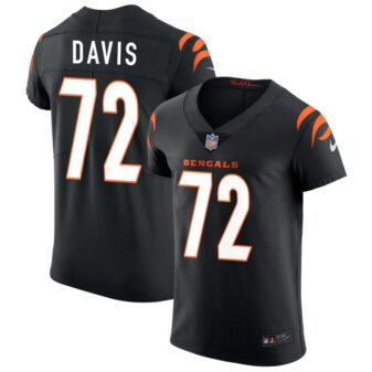 Domenique Davis Men's Nike Black Cincinnati Bengals Vapor Elite Custom Jersey