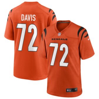 Domenique Davis Men's Nike Orange Cincinnati Bengals Alternate Game Custom Jersey