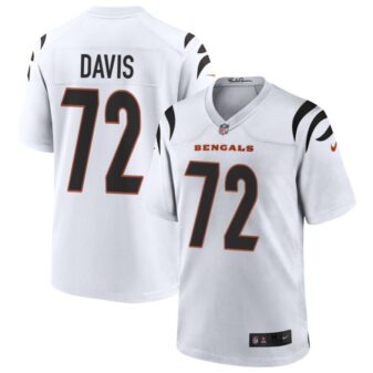 Domenique Davis Men's Nike White Cincinnati Bengals Game Custom Jersey