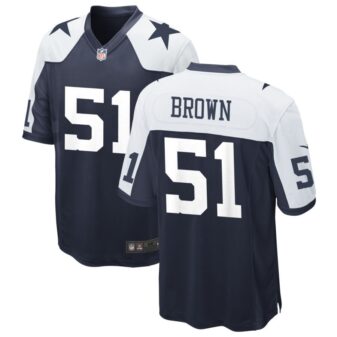 Earnest Brown Men's Nike Navy Dallas Cowboys Alternate Custom Game Jersey