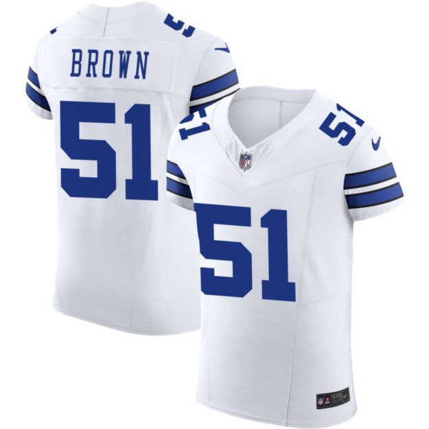 Earnest Brown Men's Nike White Dallas Cowboys Vapor F.U.S.E. Elite Custom Jersey