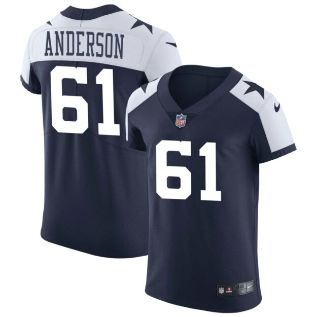 Jack Anderson Men's Nike Navy Dallas Cowboys Alternate Vapor Elite Custom Jersey