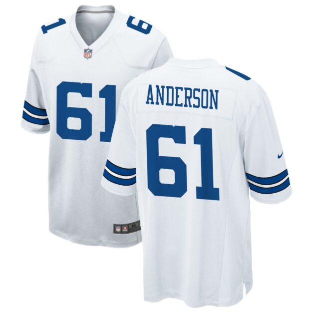 Jack Anderson Men's Nike White Dallas Cowboys Custom Game Jersey