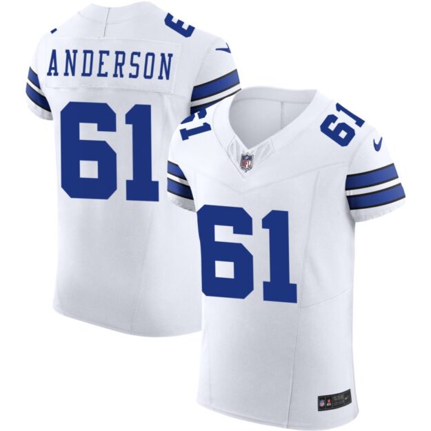 Jack Anderson Men's Nike White Dallas Cowboys Vapor F.U.S.E. Elite Custom Jersey