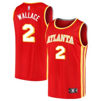 Keaton Wallace Men's Fanatics Red Atlanta Hawks Fast Break Replica Custom Jersey - Icon Edition