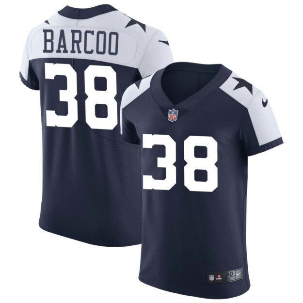 Luq Barcoo Men's Nike Navy Dallas Cowboys Alternate Vapor Elite Custom Jersey