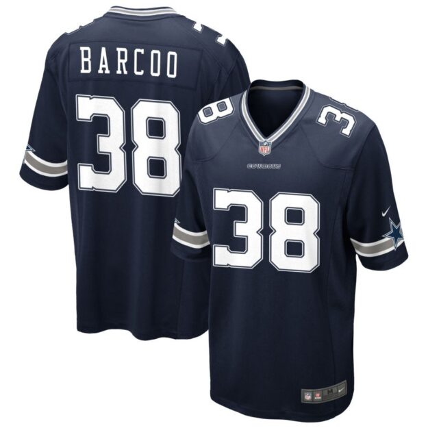 Luq Barcoo Men's Nike Navy Dallas Cowboys Custom Game Jersey