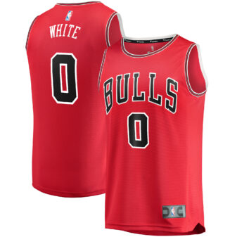 Men's Fanatics Coby White Red Chicago Bulls Replica Fast Break Jersey - Icon Edition