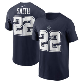 Men's Nike Emmitt Smith Navy Dallas Cowboys Retired Player Name & Number T-Shirt