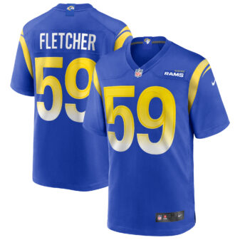 Men's Nike London Fletcher Royal Los Angeles Rams Game Retired Player Jersey