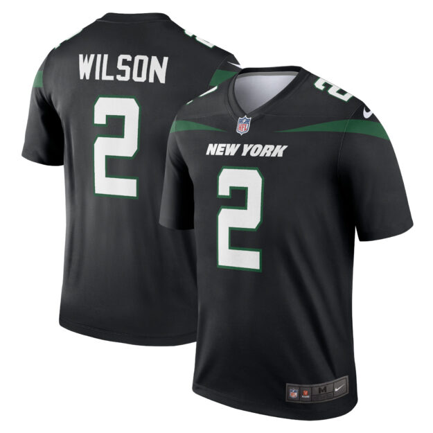 Men's Nike Zach Wilson Black New York Jets Alternate Legend Player Performance Top