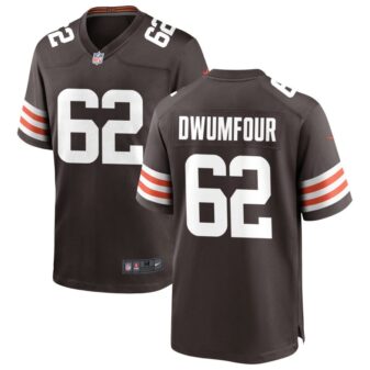 Michael Dwumfour Men's Nike Cleveland Browns Brown Custom Game Jersey