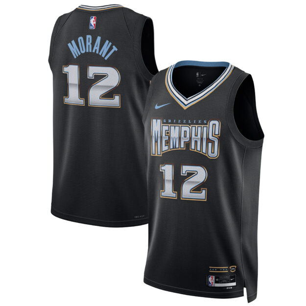 Unisex Nike Ja Morant Black Memphis Grizzlies 2022/23 Swingman Jersey - City Edition